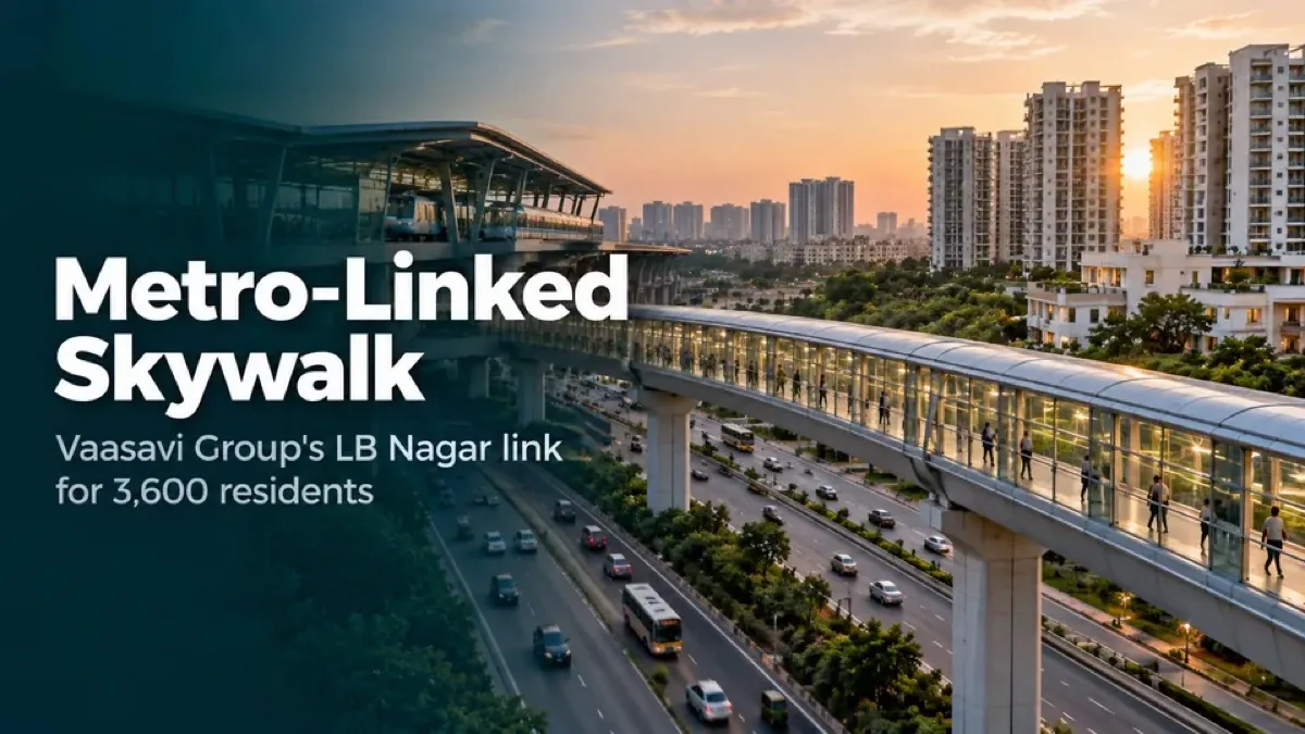 Vaasavi Group secures key clearances for Hyderabad's first residential metro-linked skywalk at LB Nagar